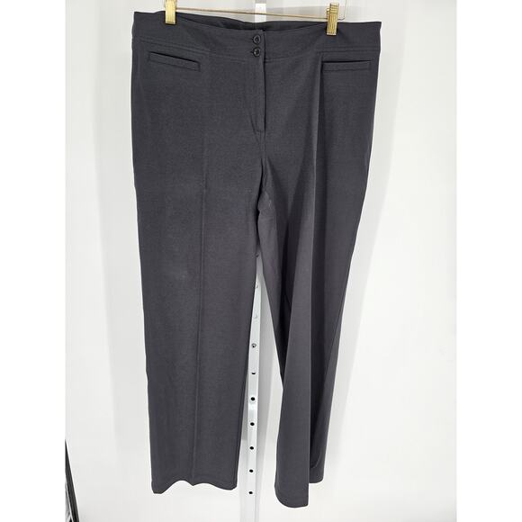Eileen Fisher Women's Black Button Closer Pockets Mid Rise Pant Size XL - Picture 1 of 4